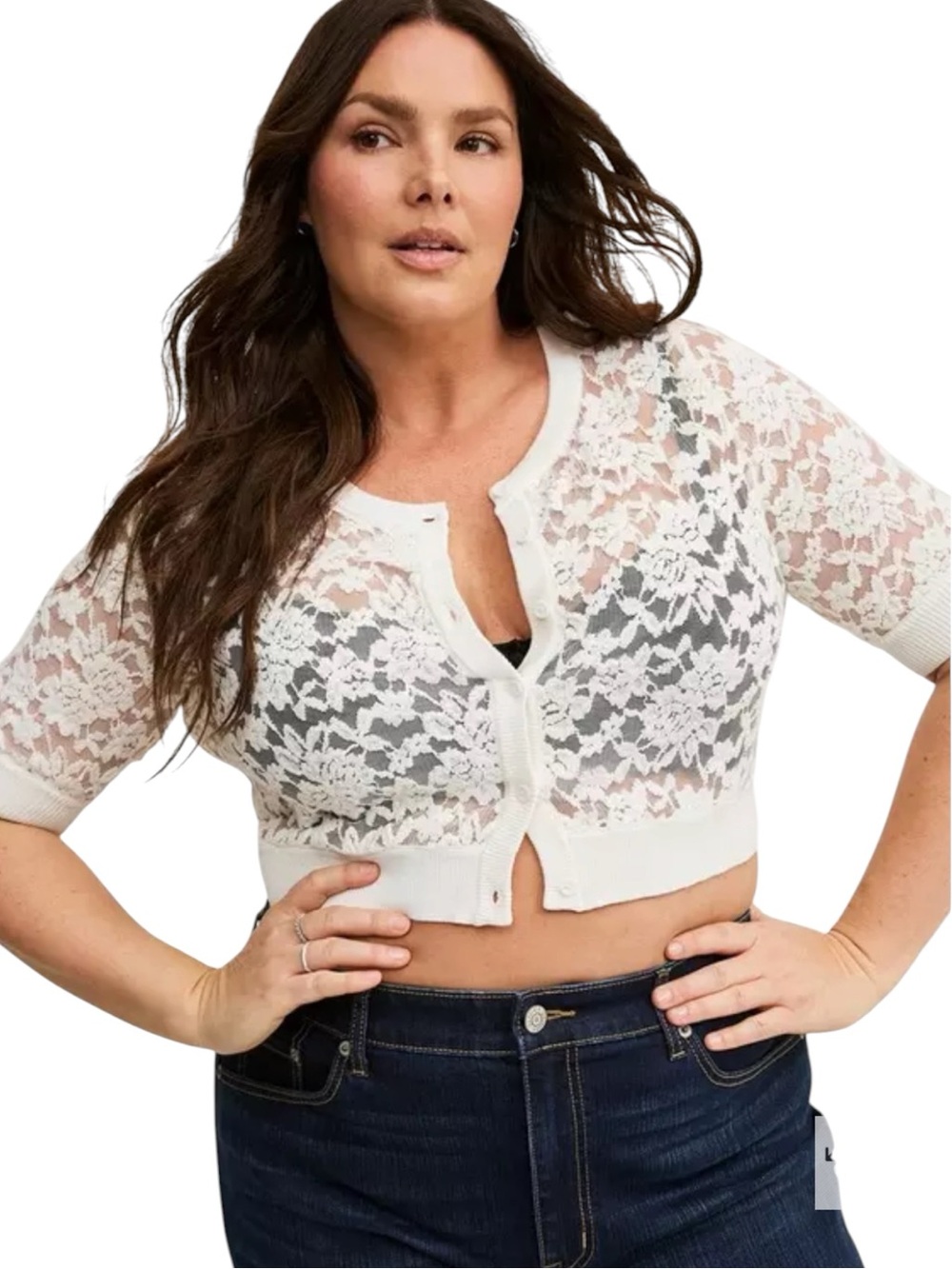Torrid Cropped Button Front Shrug